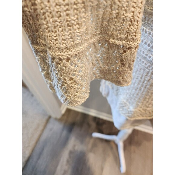 Knox Rose Lightweight Knit Sweater With Hem Accent Sz S Oatmeal - Picture 5 of 8